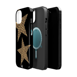 leopard stars - black  