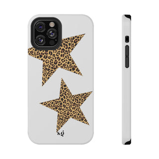 leopard stars - white