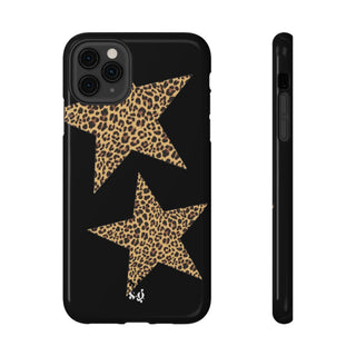 leopard stars - black