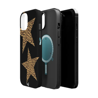 leopard stars - black  