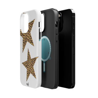 leopard stars - white 