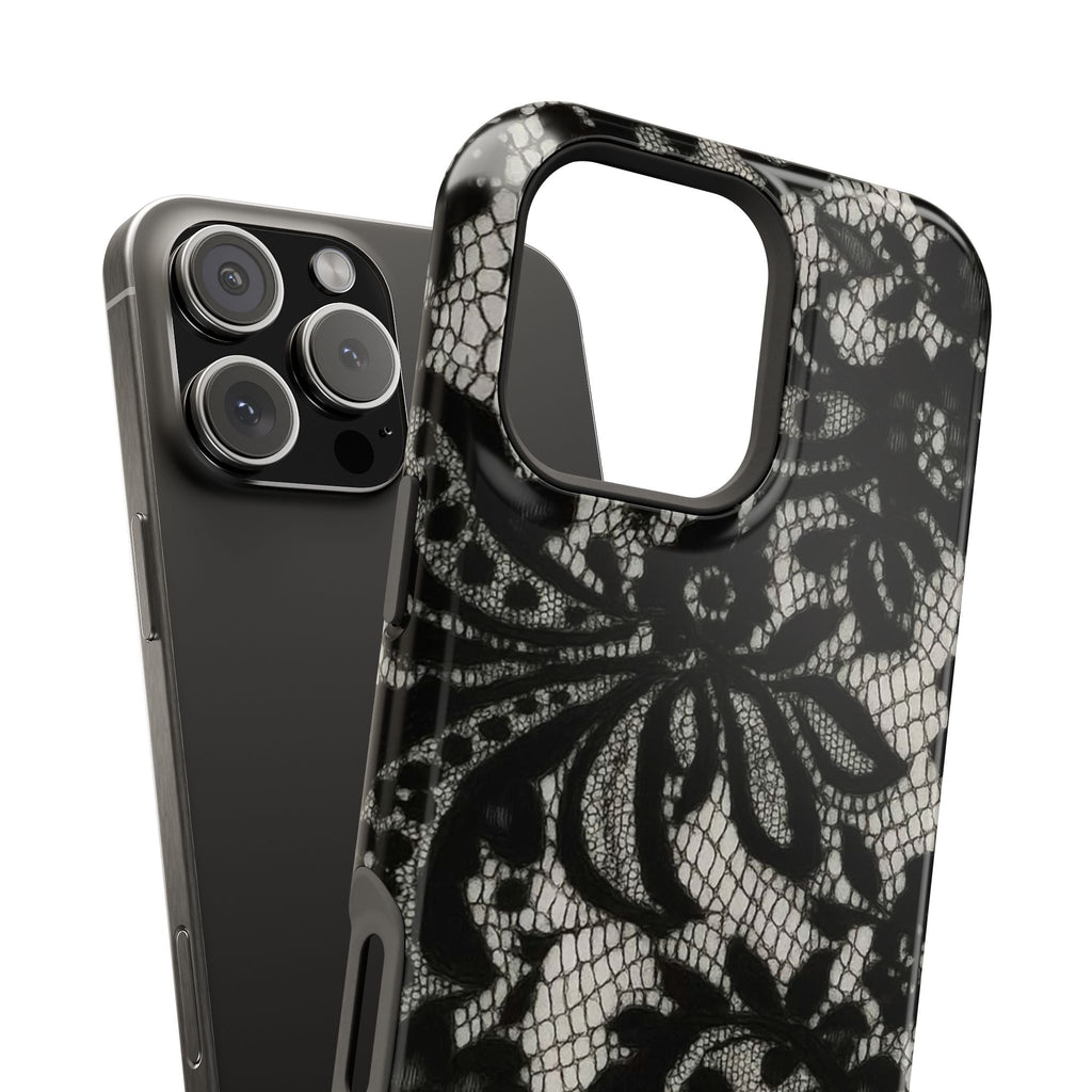 “Lacey black” protective phone case