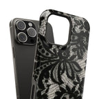 “Lacey black” protective phone case