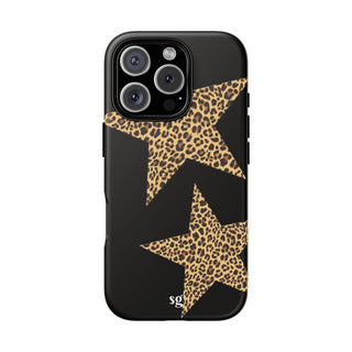 leopard stars - black