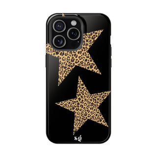 leopard stars - black