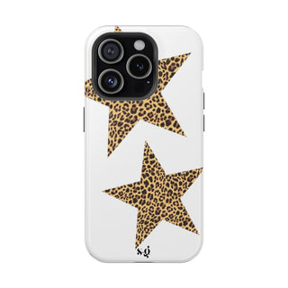 leopard stars - white