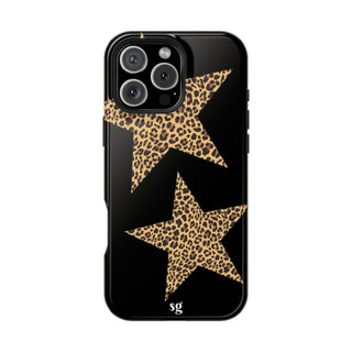 leopard stars - black