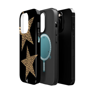 leopard stars - black  