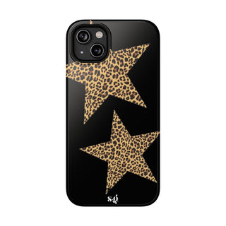 leopard stars - black