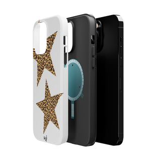 leopard stars - white 