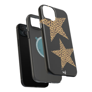 leopard stars - black  