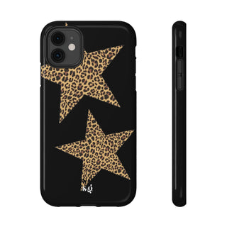 leopard stars - black