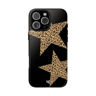 leopard stars - black