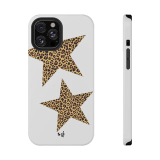 leopard stars - white