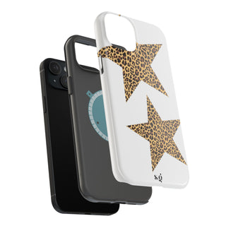 leopard stars - white 