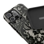 “Lacey black” protective phone case