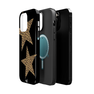 leopard stars - black  