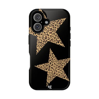 leopard stars - black