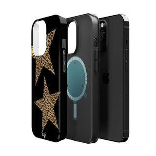 leopard stars - black  