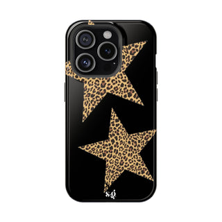 leopard stars - black