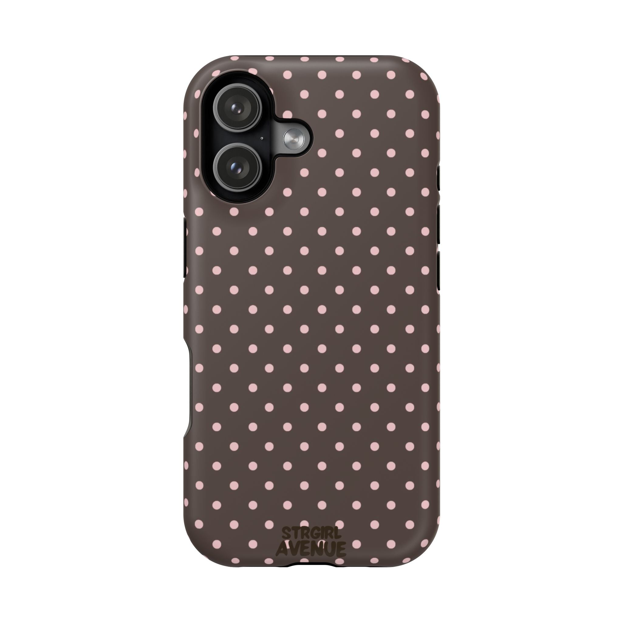 “Straw choc dots” protective phone case