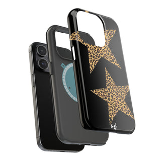 leopard stars - black  