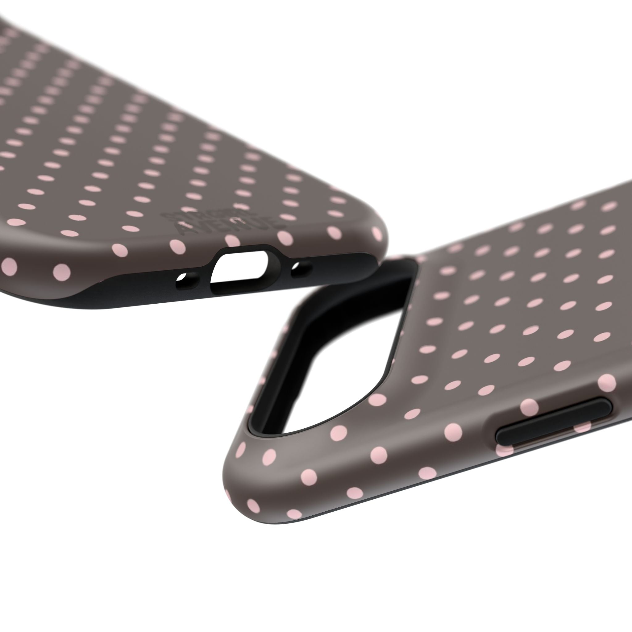 “Straw choc dots” protective phone case