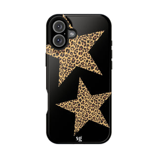 leopard stars - black