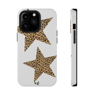 leopard stars - white