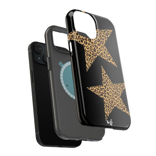 leopard stars - black  