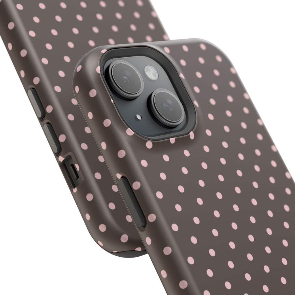 “Straw choc dots” protective phone case