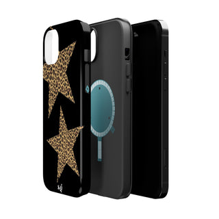 leopard stars - black  