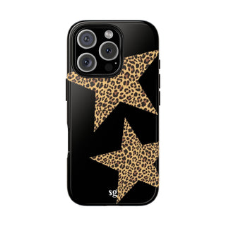 leopard stars - black