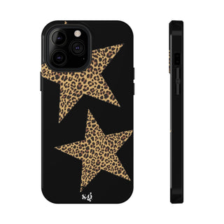 leopard stars - black