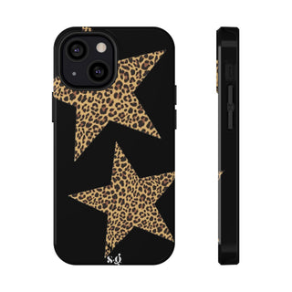 leopard stars - black