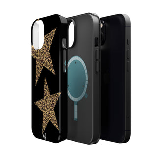 leopard stars - black  