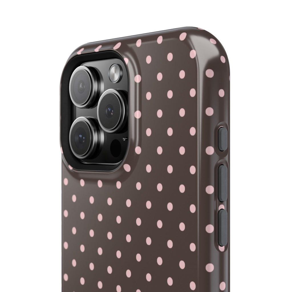 “Straw choc dots” protective phone case