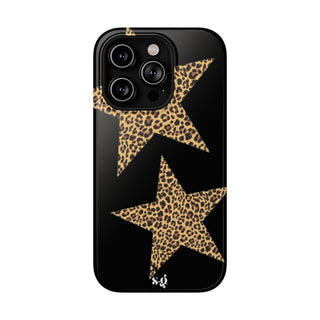 leopard stars - black