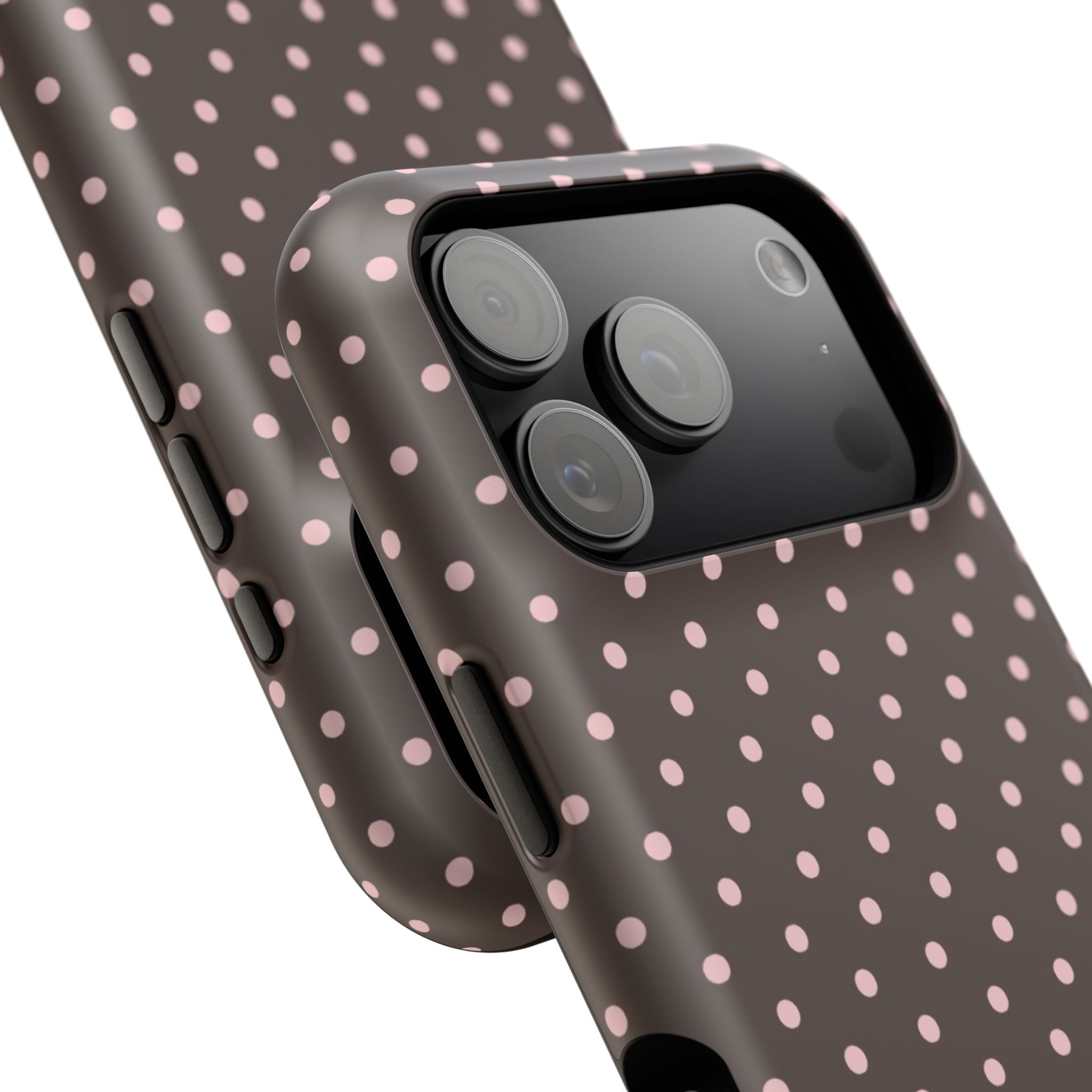 “Straw choc dots” protective phone case