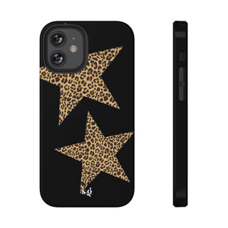 leopard stars - black