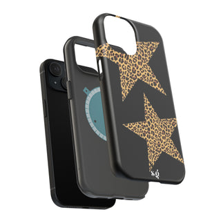 leopard stars - black  