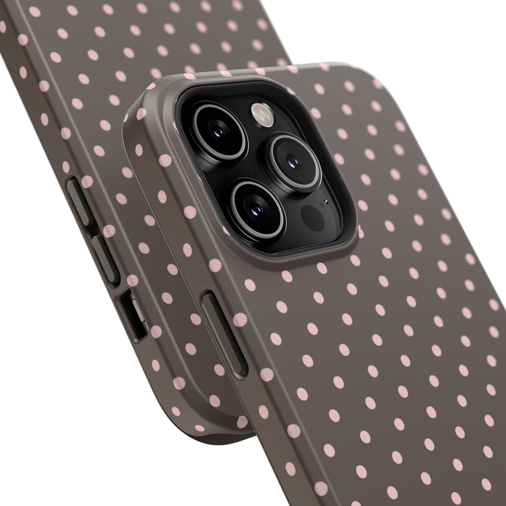 “Straw choc dots” protective phone case