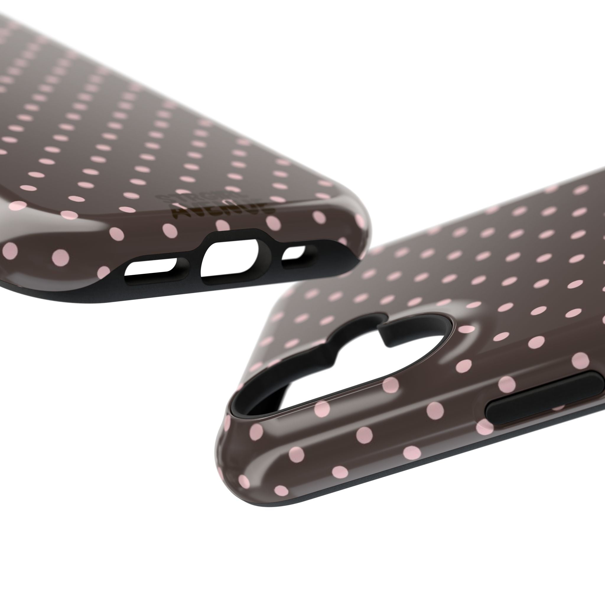 “Straw choc dots” protective phone case