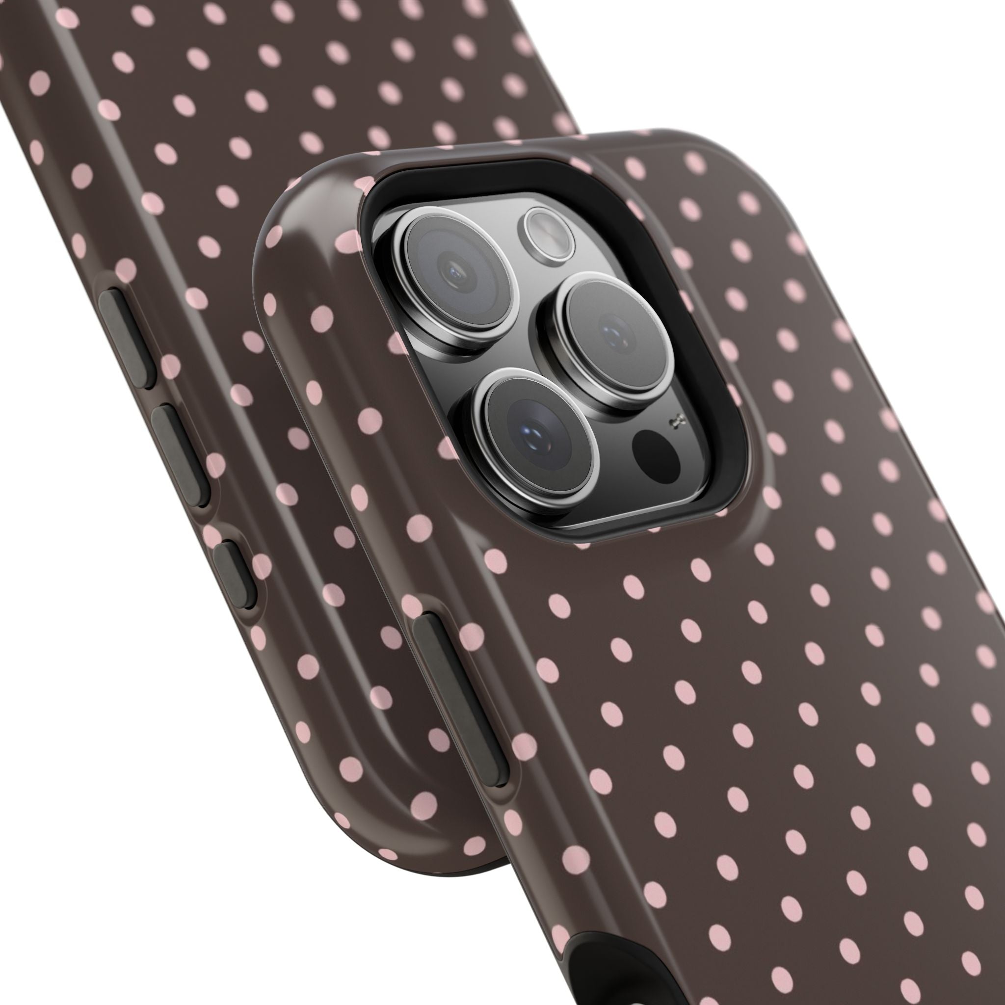 “Straw choc dots” protective phone case
