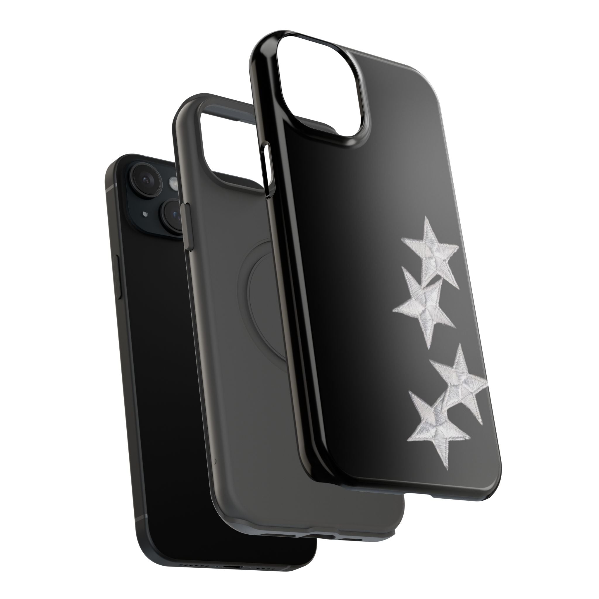 “silver stars” protective phone case