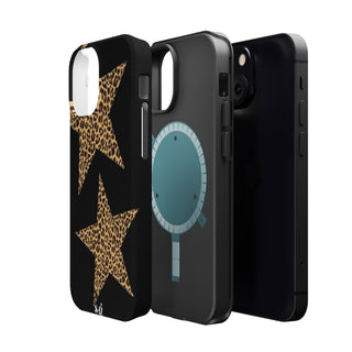 leopard stars - black  