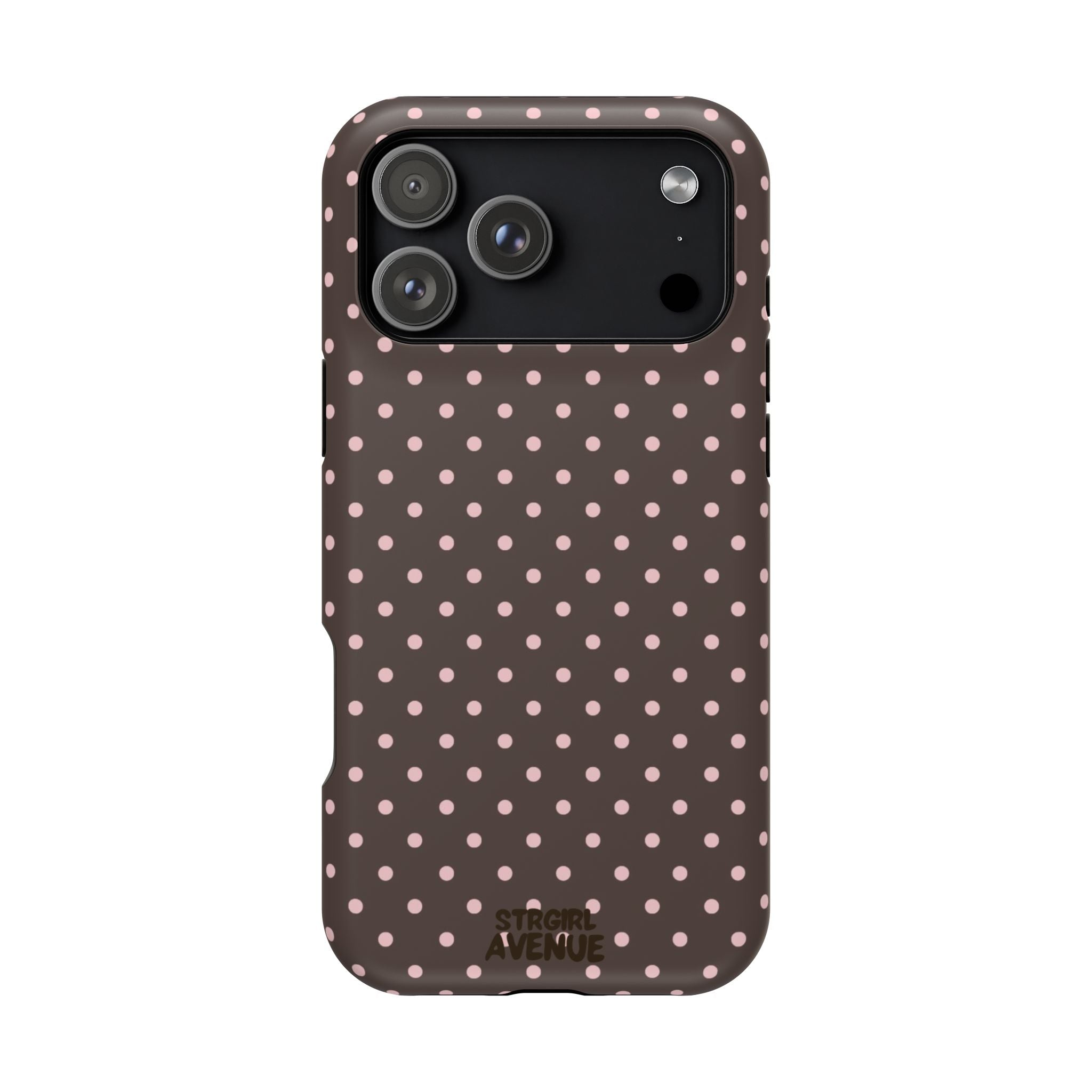 “Straw choc dots” protective phone case