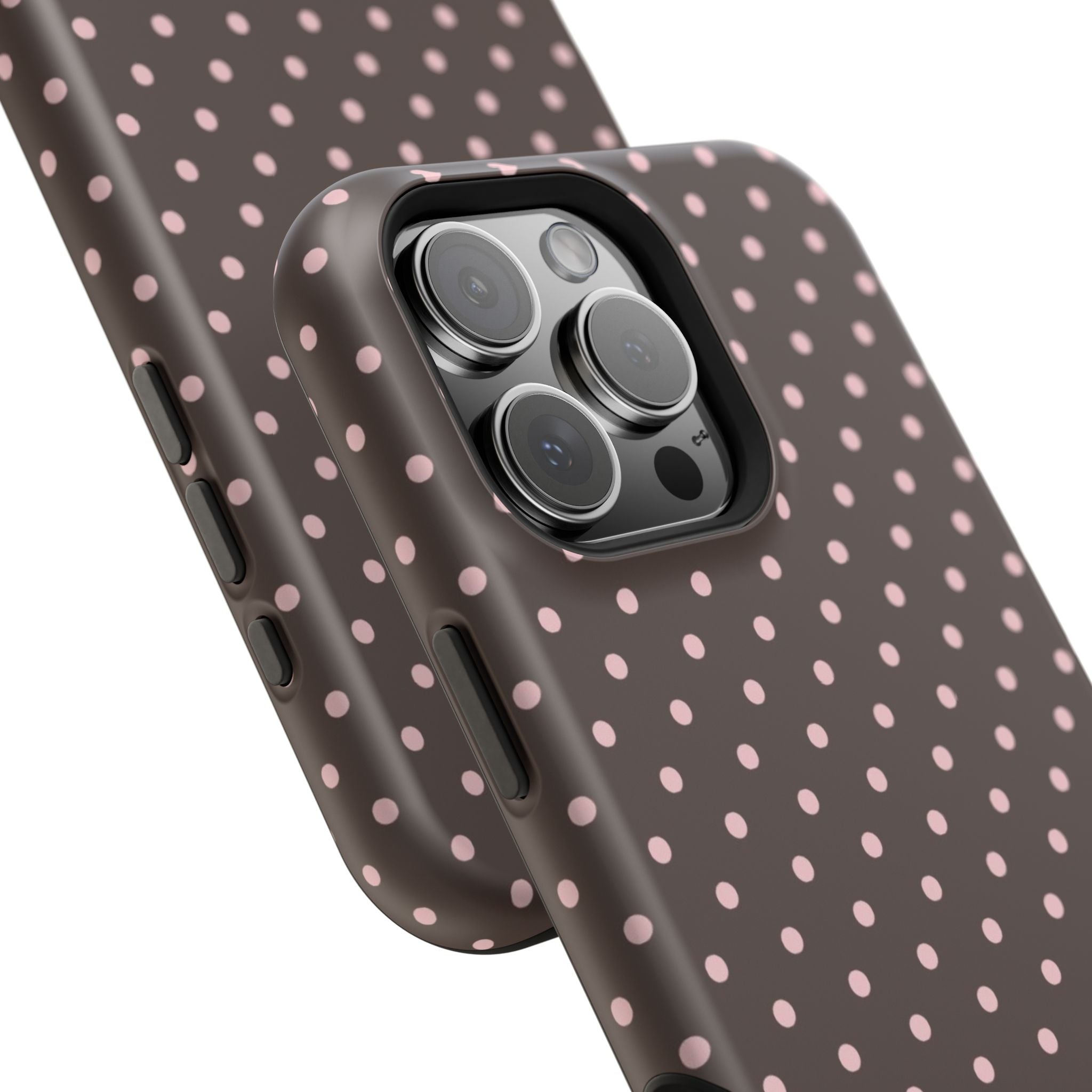“Straw choc dots” protective phone case