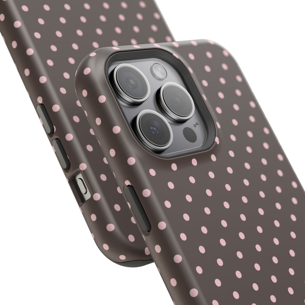 “Straw choc dots” protective phone case