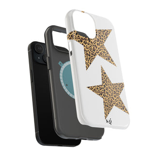 leopard stars - white 